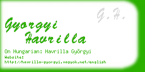gyorgyi havrilla business card