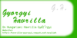 gyorgyi havrilla business card